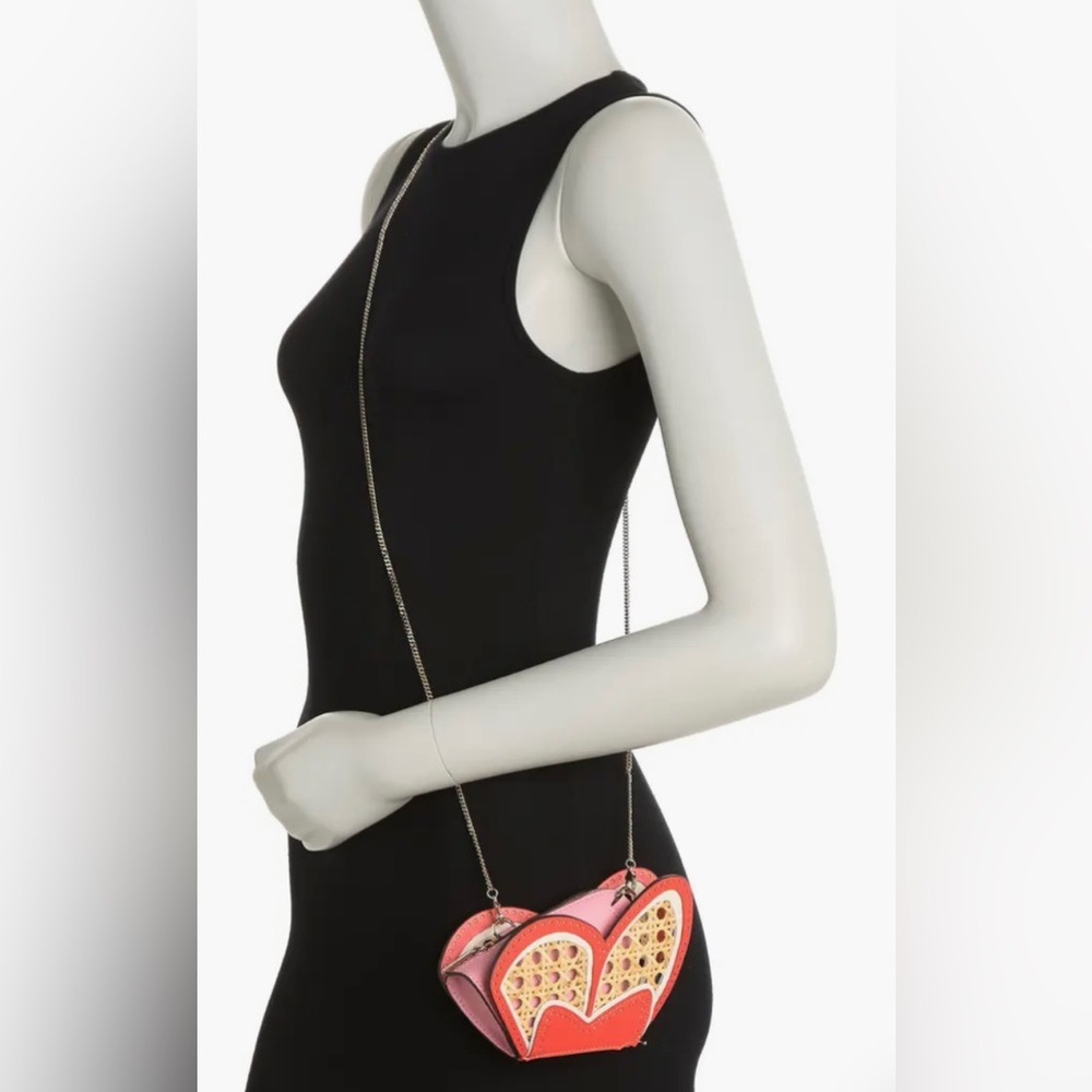 NWT Rare Kate Spade Wing It Wicker Leather Butterfly Purse
